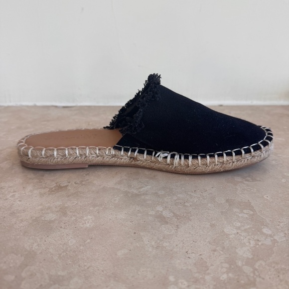 Splendid Black Jaycee Slip On Flat Mule Canvas Top Womens Size 8.5M - Picture 6 of 10